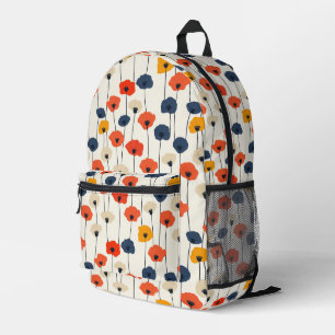 Mochila Impresa Patrón de adornos de acuarela colorido