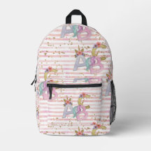 Patrón de alfabeto de unicornio