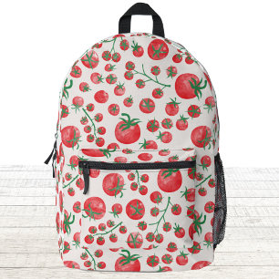 Mochila Impresa Patrón de alimentos mediterráneos de tomate acuare