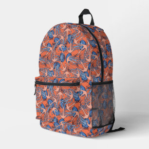 Mochila Impresa Patrón De Ancla Y Jellyfish