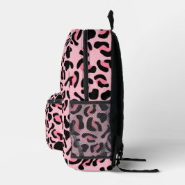 Mochila Impresa Patrón de animal de leopardo rosa moderno