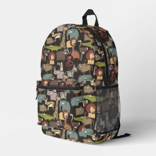 Mochila Impresa Patrón de animales africanos