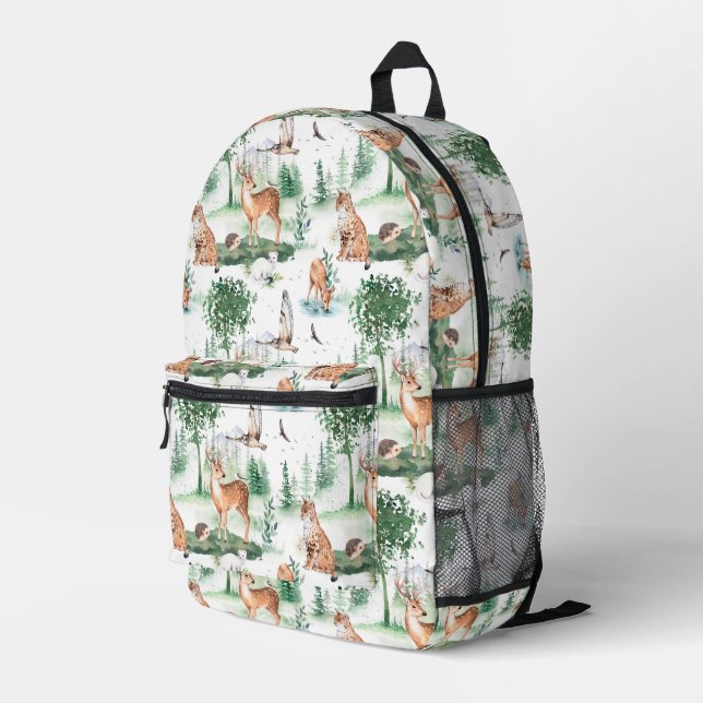 Mochila Impresa Patrón de animales de Woodland Baby (Esquina derecha trasera )