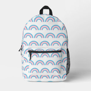Mochila Impresa Patrón de arco iris transgénero