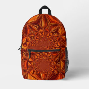 Mochila Impresa Patrón de arte digital caleidoscópico rojo-67546
