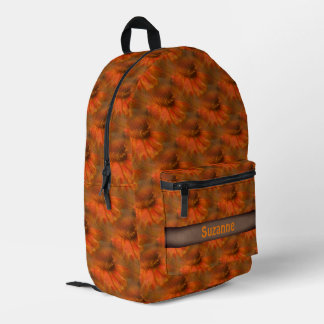 Mochila Impresa Patrón de arte floral de margarita vintage persona