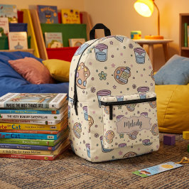 Mochila Impresa Patrón de arte lindo de regreso a la escuela