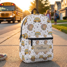 Mochila Impresa Patrón de autobús lindo de vuelta a la escuela