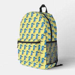 Mochila Impresa patrón de ave de kingfisher