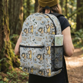 Mochila Impresa Patrón de Aventura de Cosas Salvajes de Cuento de 