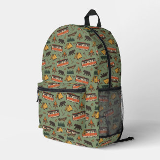 Mochila Impresa Patrón de aventuras de los Campamentos Domésticos