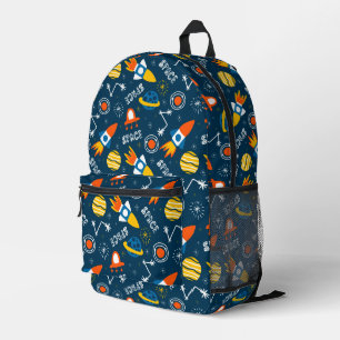 Mochila Impresa Patrón de Aventuras Espaciales Coloridas