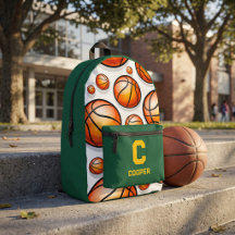 Patrón de baloncesto verde