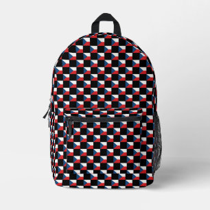 Mochila Impresa Patrón de bandera checa controlada