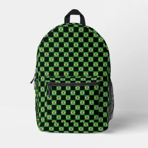Mochila Impresa Patrón de bandera de Brasil controlado