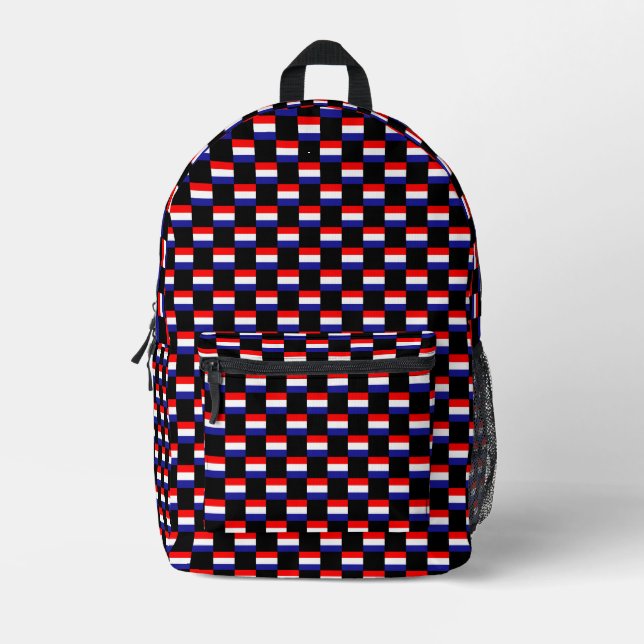 Mochila Impresa Patrón de bandera de Croacia controlado (Anverso)