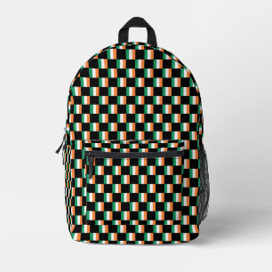Mochila Impresa Patrón de bandera de Irlanda controlado