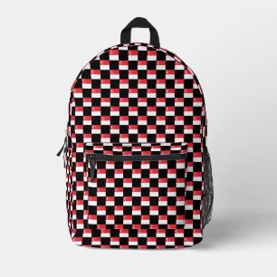 Mochila Impresa Patrón de bandera de Singapur controlado