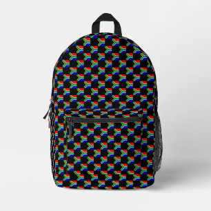 Mochila Impresa Patrón de bandera de Sudáfrica controlado