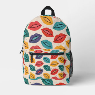 Mochila Impresa patrón de beso