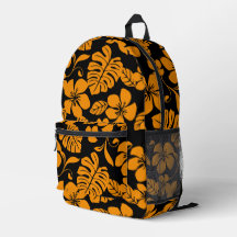 PATRON DE BIKINI ROSA EN NEGRO/NARANJA