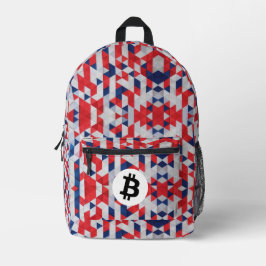 Mochila Impresa Patrón de Bitcoin de Estados Unidos