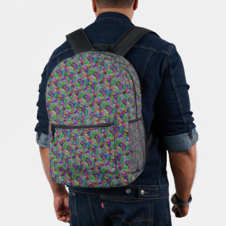 Mochila Impresa Patrón de Bitcoin Holográfico Crypto Money Guay Ge