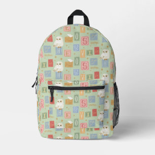 Mochila Impresa Patrón de bloque de letras de Hedwig Post