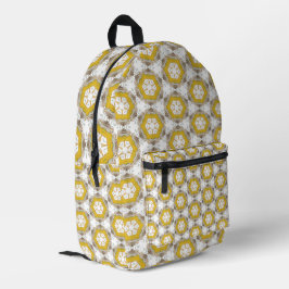 Mochila Impresa Patrón de brotes de honeycomb