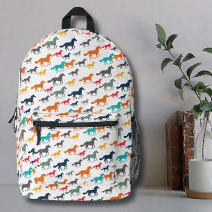 Mochila Impresa Patrón de caballos de clase