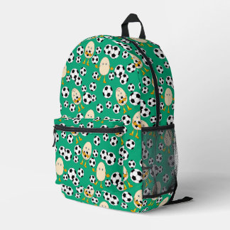 Mochila Impresa Patrón de cabeza de futbol