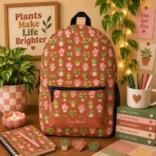 Mochila Impresa Patrón de cactus salvaje