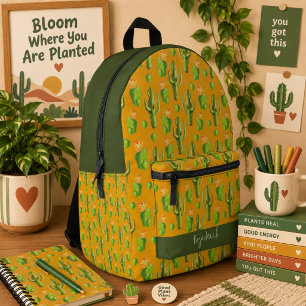 Mochila Impresa Patrón de cactus salvaje