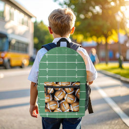 Mochila Impresa Patrón de campo de fútbol Cool Sports