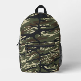 Mochila Impresa Patrón de Camuflaje Clásico de Bosque