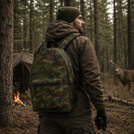 Mochila Impresa Patrón de camuflaje de bosque Recon Woodland