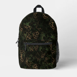 Mochila Impresa Patrón de Camuflaje de Leopardo de Jungla