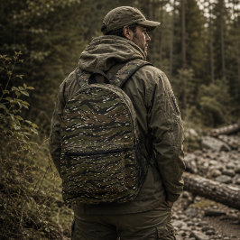 Mochila Impresa Patrón de camuflaje de rayas de tigre