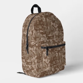 Mochila Impresa Patrón de camuflaje del desierto digital