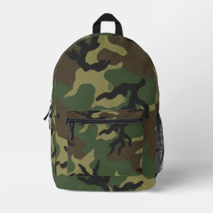 Mochila Impresa Patrón de Camuflaje Forestal Militar