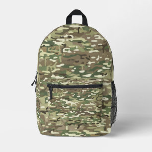 Mochila Impresa Patrón de Camuflaje Forestal Verde Bosque