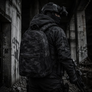 Mochila Impresa Patrón de camuflaje furtivo de Operaciones Negras