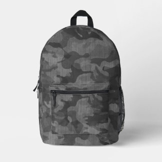 Mochila Impresa Patrón de Camuflaje Gris