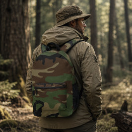 Mochila Impresa Patrón de camuflaje militar de bosque