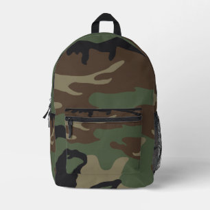 Mochila Impresa Patrón de camuflaje militar de bosque