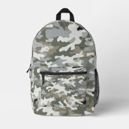Mochila Impresa Patrón de Camuflaje Militar de Invierno