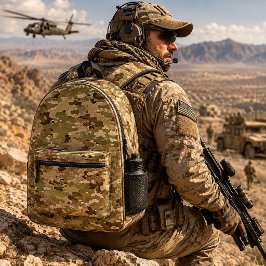Mochila Impresa Patrón de camuflaje táctico del desierto