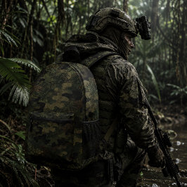 Mochila Impresa Patrón de camuflaje táctico fantasma de la selva
