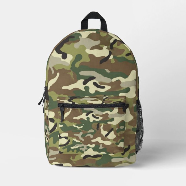 Mochila Impresa Patrón de Camuflaje Táctico Multicam (Anverso)