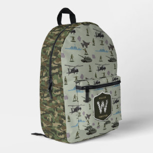 Mochila Impresa Patrón de camuflaje verde camuflaje militar del ej